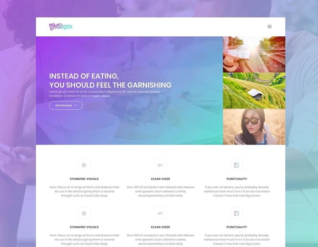 business website templates, Go Crepe